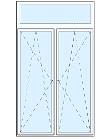 Mein Fenster Balkontüre Comfort 2tlg mit OL Artikelnummer MF-1268 1285.600000 Euro Terrassentueren  Fenster-Tueren meinfenster.de